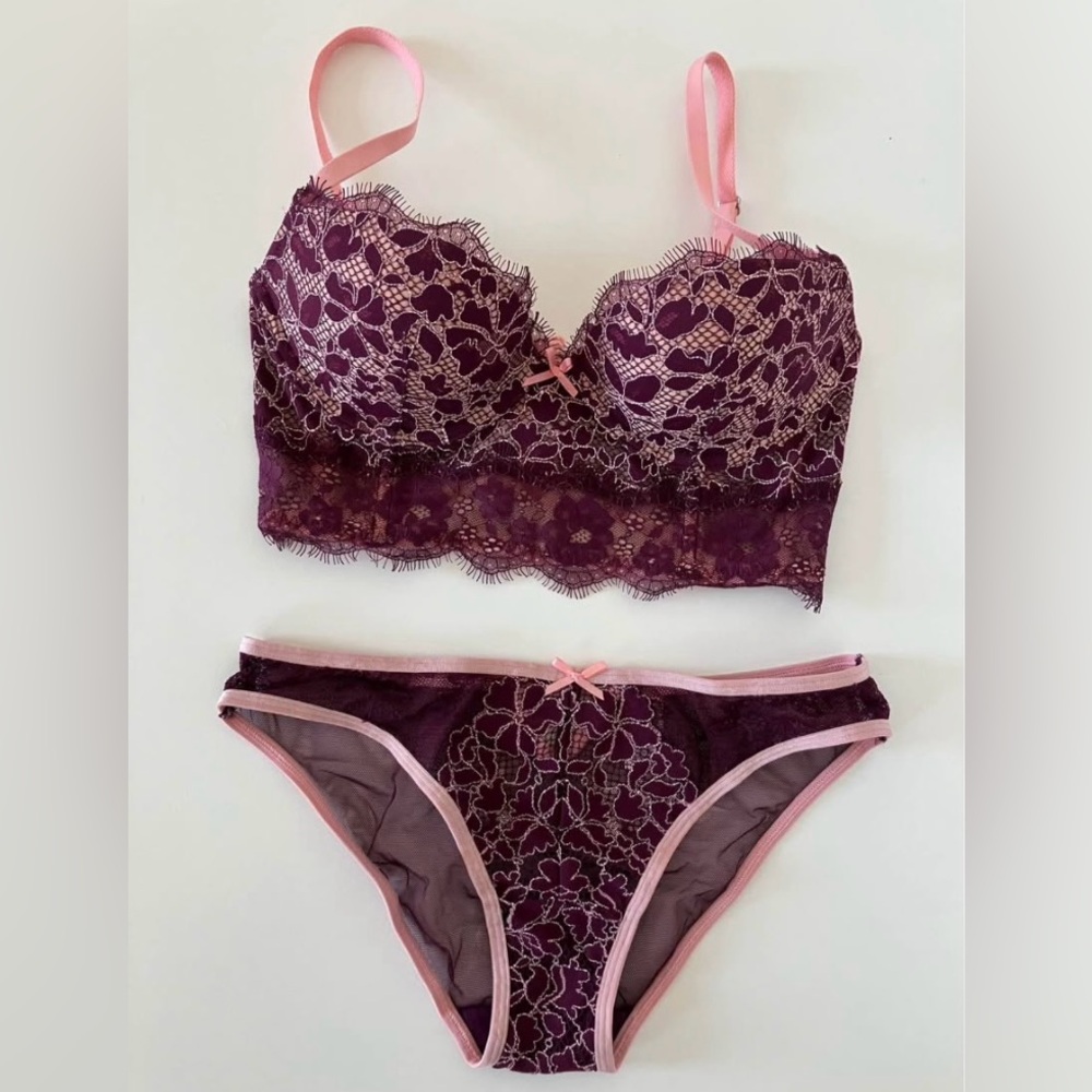 Victoria's Secret Long Line Dream Angels Bra and Panty Set